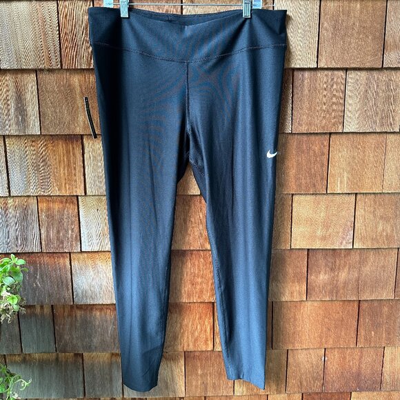 NWT Nike Charcoal Black Dri-Fit Power Victory Tight Fit Leggings in Women's XXL - Picture 1 of 10